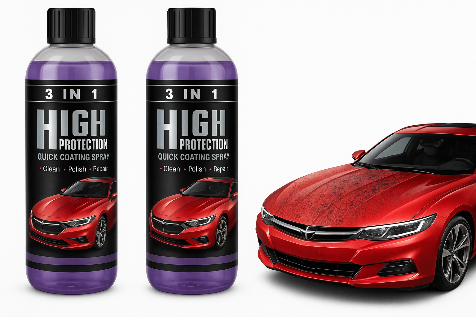 3 in 1 High Protection Quick Car Ceramic Coating Spray 200ML